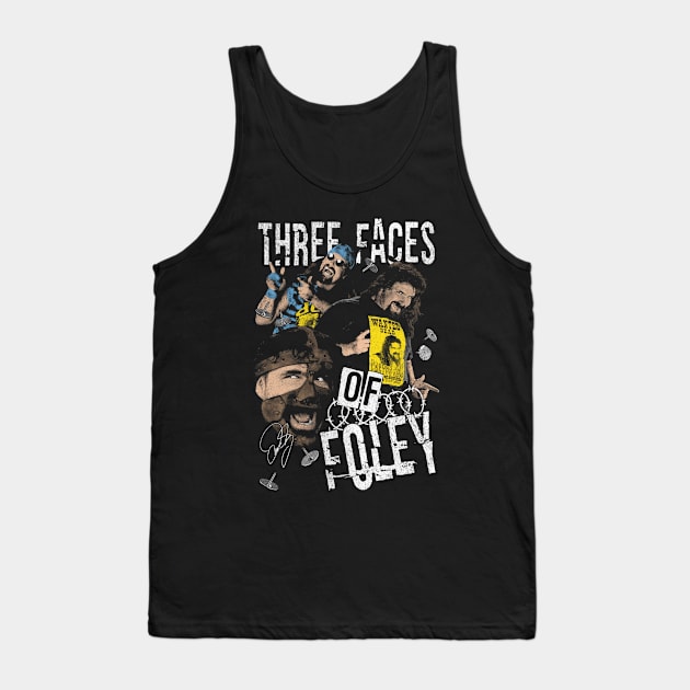 Mick Foley Three Faces Of Foley Tank Top by Holman